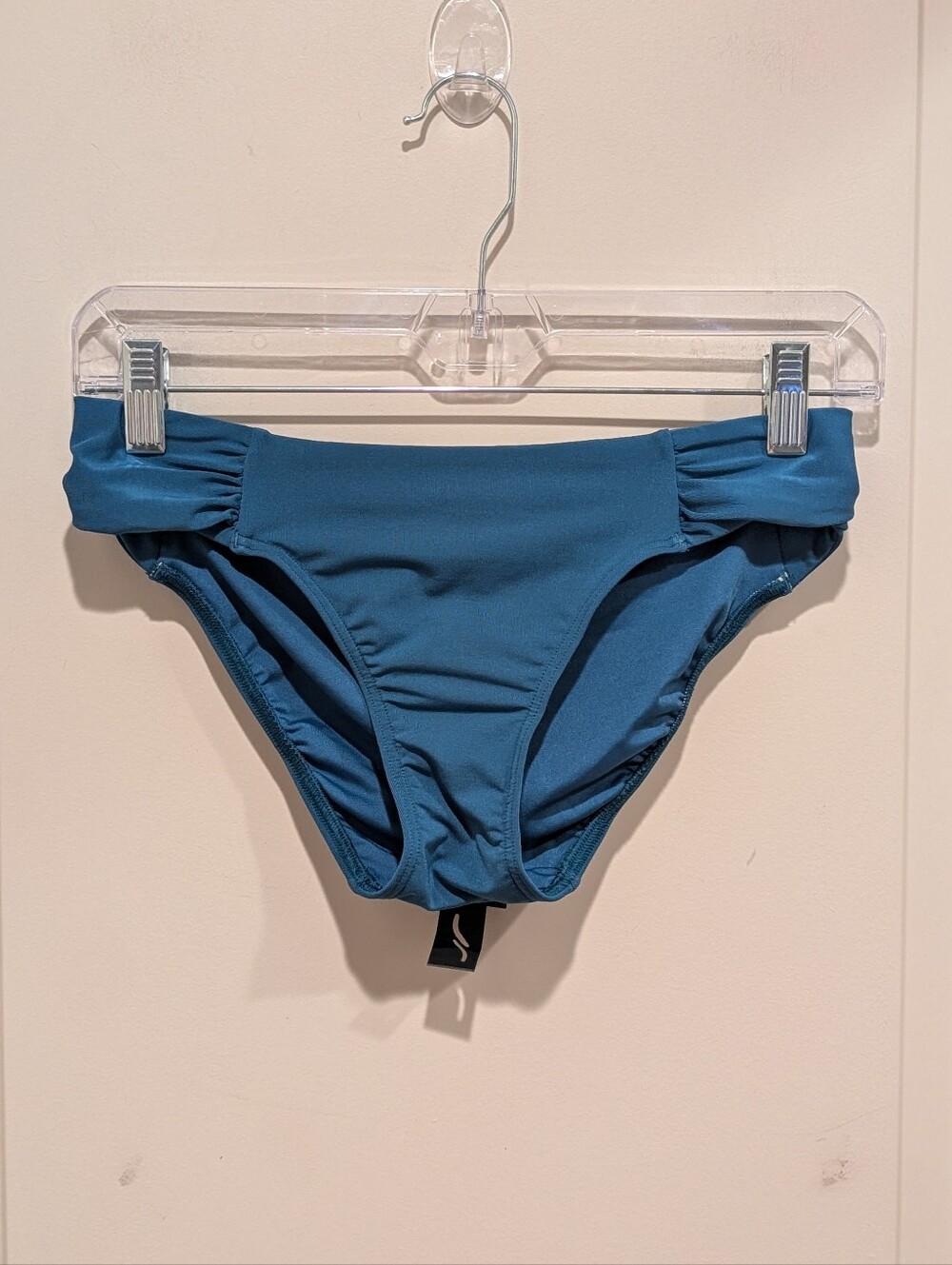 Jets Australia Ruched Teal Bikini Bottoms - Women Swim Size 6